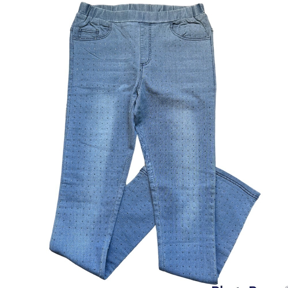 Stages West Denim All over Stone sparkle bling pull on jeans size small